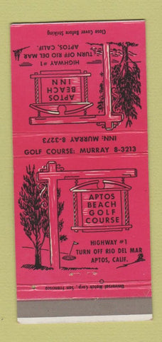 Matchbook Cover - Aptos Beach Golf Course Aptos CA 30 Strike