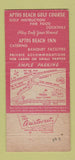 Matchbook Cover - Aptos Beach Golf Course Aptos CA 30 Strike