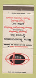 Matchbook Cover - Artim Transport Trucking Hammond IN 30 Strike