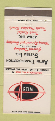 Matchbook Cover - Artim Transport Trucking Hammond IN 30 Strike