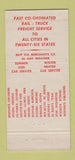 Matchbook Cover - Merchants Carloading Newark NJ North River NY 30 Strike