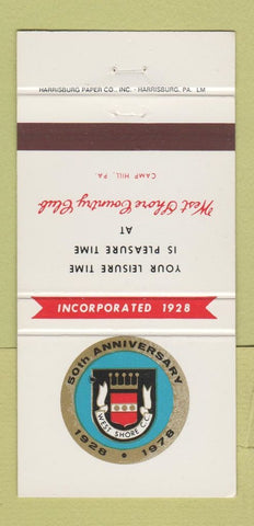 Matchbook Cover - West Shore Country Club Camp Hill PA 30 Strike