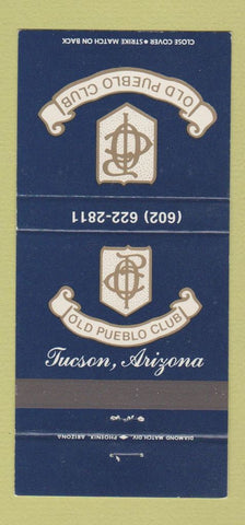 Matchbook Cover - Old Pueblo Club Tucson AZ 30 Strike