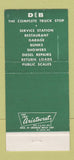 Matchbook Cover - D&B Truck Stop Weirton WV 30 Strike