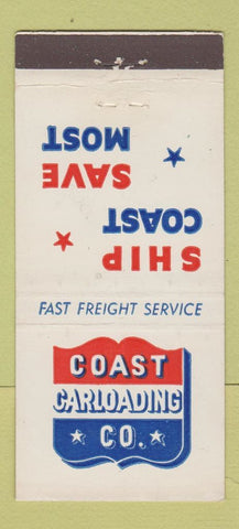 Matchbook Cover - Coast Carloading Los Angeles CA 21 Strike Feature