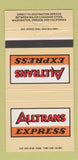 Matchbook Cover - Alltrans Express Trucking Mississauga ON 30 Strike