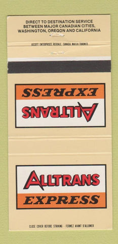 Matchbook Cover - Alltrans Express Trucking Mississauga ON 30 Strike