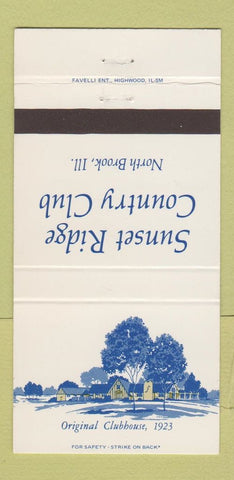 Matchbook Cover - Sunset Ridge Country Club North Brook IL 30 Strike