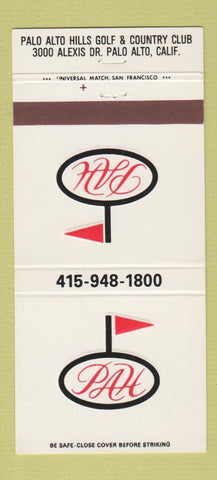 Matchbook Cover - Palo Alto Hills Golf Country Club CA 30 Strike