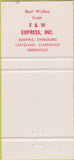 Matchbook Cover - F and W Trucking Memphis Christmas 30 Strike