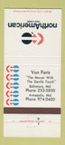 Matchbook Cover - North American Van Trucking Baltimore Annapolis MD 30 Strike