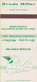 Matchbook Cover - Brada Miller Trucking midwest 30 Strike