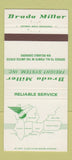 Matchbook Cover - Brada Miller Trucking Freight 30 Strike