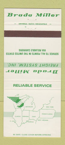 Matchbook Cover - Brada Miller Trucking Freight 30 Strike
