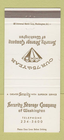 Matchbook Cover - Service Storage Company Washington DC trucking 30 Strike