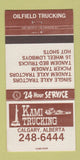 Matchbook Cover - Kami Trucking Calgary AB Oil Field 30 Strike