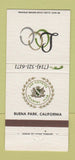 Matchbook Cover - Los Coyotes Country Club Buena Park CA 30 Strike