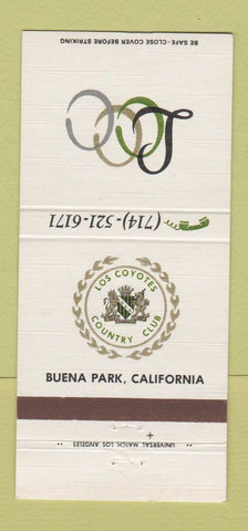 Matchbook Cover - Los Coyotes Country Club Buena Park CA 30 Strike