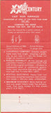 Matchbook Cover - XX Century Heating Akron OH WEAR 30 Strike