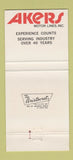 Matchbook Cover - Akers Motor Lines Trucking 30 Strike