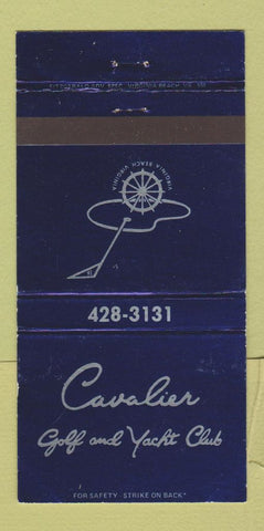 Matchbook Cover - Cavalier Golf Yacht Club WEAR 30 Strike