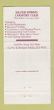 Matchbook Cover - Silver Spring Country Club Menomonee Falls WI 30 Strike
