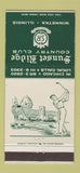 Matchbook Cover - Sunset Ridge Country Club Winnetka IL WEAR 30 Strike