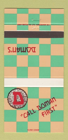 Matchbook Cover - Doman Industries Duncan Victoria BC Trucking 30 Strike