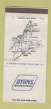 Matchbook Cover - Byrns Motor Express Trucking  30 Strike