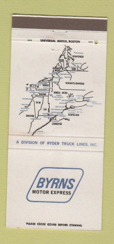 Matchbook Cover - Byrns Motor Express Trucking  30 Strike