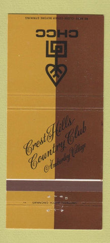 Matchbook Cover - Crest Hills Country Club Amberley Village OH? 30 Strike