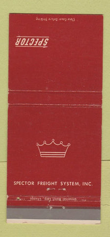 Matchbook Cover - Spector Freight System Trucking  30 Strike
