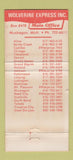Matchbook Cover - Wolverine Express Trucking Muskegon MI 30 Strike