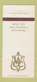 Matchbook Cover - Westwood Country Club WEAR 30 Strike