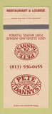 Matchbook Cover - Pete & Danny's Ribs Fort Myers FL Restaurant 30 Strike