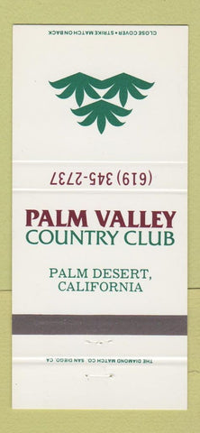 Matchbook Cover - Palm Valley Country Club CA 30 Strike