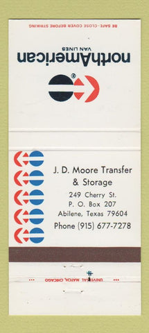 Matchbook Cover - North American Van Lines Trucking Abilene TX 30 Strike