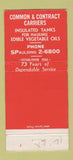 Matchbook Cover - George Wolff Sons Trucking Chicago IL 30 Strike