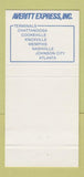 Matchbook Cover - Averitt Express Trucking Atlanta GA Nashville TN 30 Strike