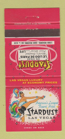 Matchbook Cover - Stardust Hotel Casino Las Vegas NV girlie 30 Strike
