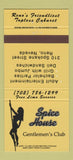 Matchbook Cover - Spice House Strip Club Reno NV girlie 30 Strike