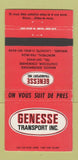 Matchbook Cover - Genesse Transport Trucking Magog Sherbrooke QC 30 Strike