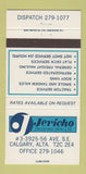 Matchbook Cover - Jericho Trucking Calgary AB 30 Strike