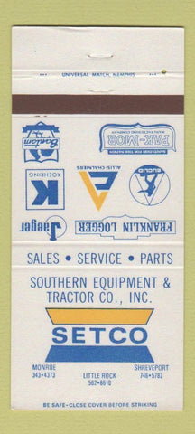 Matchbook Cover - Southern Equip Tractor Little Rock AR Shreveport LA 30 Strike
