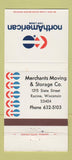 Matchbook Cover - North American Van Lines Racine WI trucking 30 Strike