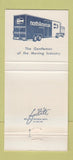 Matchbook Cover - North American Van Lines Racine WI trucking 30 Strike