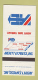 Matchbook Cover - Averitt Trucking Atlanta GA Knoxville TN Memphis 30 Strike