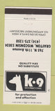 Matchbook Cover - K9 International Dogs Grafton WI 30 Strike