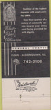 Matchbook Cover - Wait Ross Allanson Funeral Home Elgin IL 30 Strike