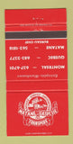 Matchbook Cover - Matane Gaspesie Transport Trucking Montreal QC WEAR 30 Strike